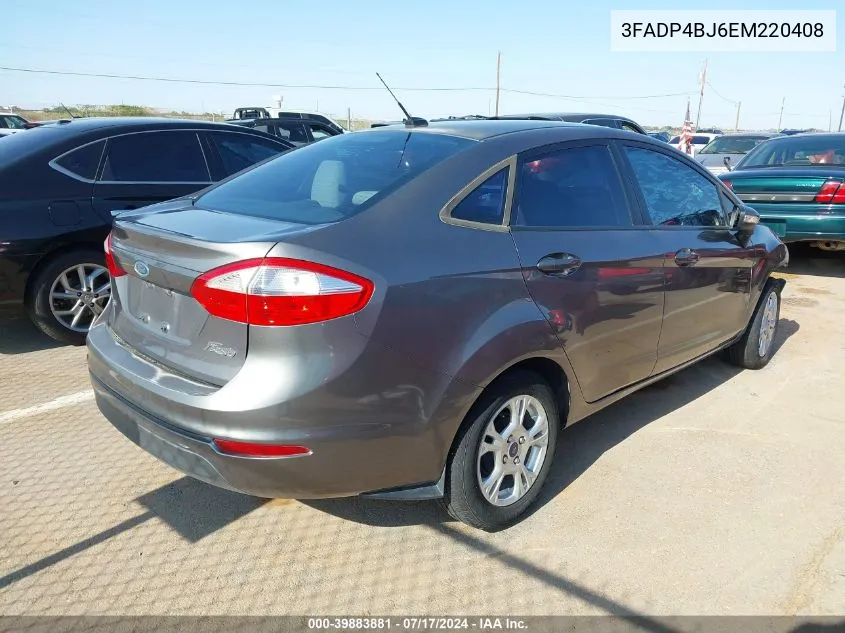 2014 Ford Fiesta Se VIN: 3FADP4BJ6EM220408 Lot: 39883881