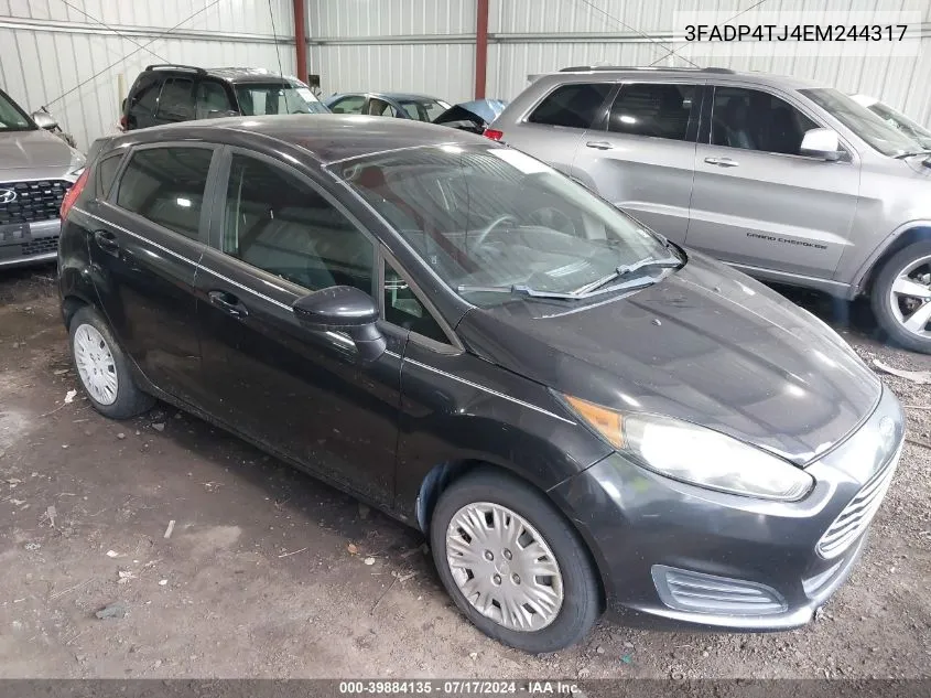 2014 Ford Fiesta S VIN: 3FADP4TJ4EM244317 Lot: 39884135