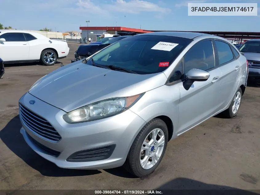 2014 Ford Fiesta Se VIN: 3FADP4BJ3EM174617 Lot: 39884704