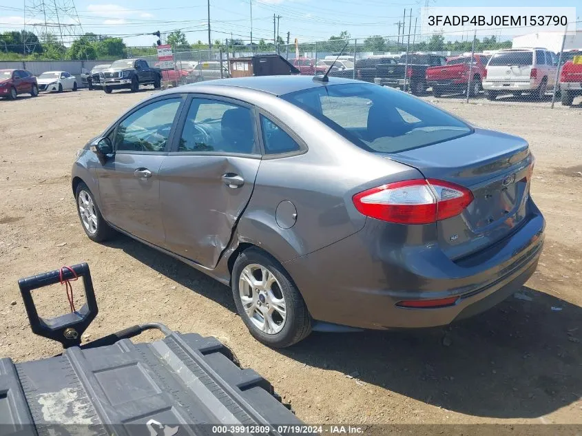 2014 Ford Fiesta Se VIN: 3FADP4BJ0EM153790 Lot: 39912809