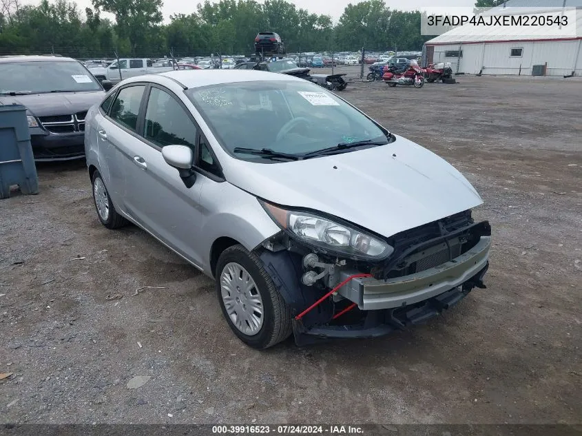 2014 Ford Fiesta S VIN: 3FADP4AJXEM220543 Lot: 39916523