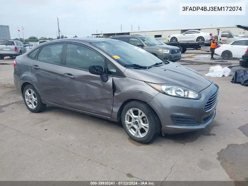 3FADP4BJ3EM172074 2014 Ford Fiesta Se