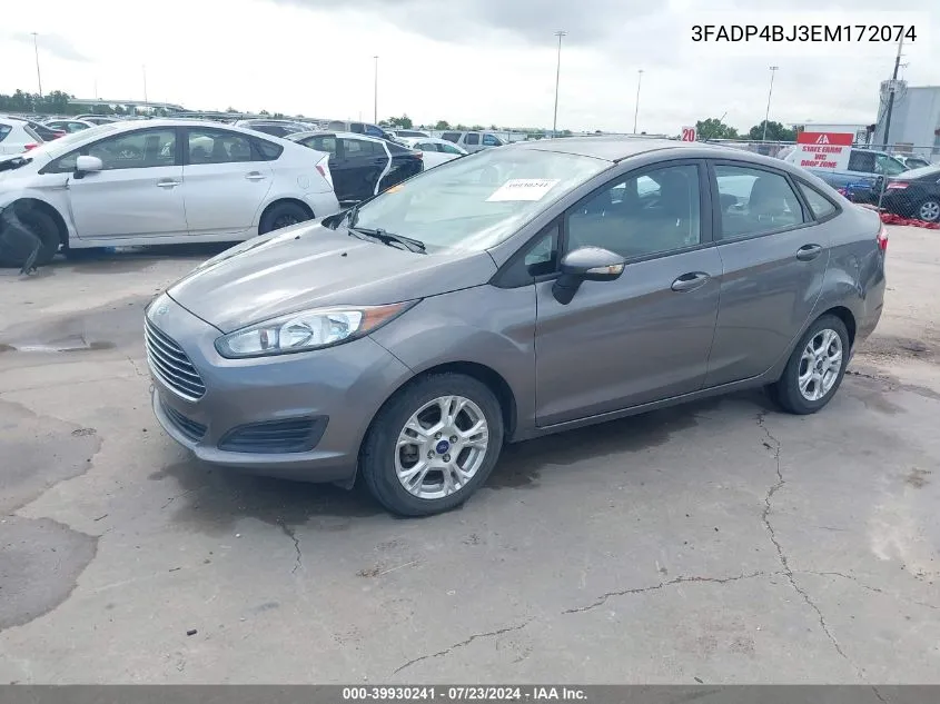 2014 Ford Fiesta Se VIN: 3FADP4BJ3EM172074 Lot: 39930241