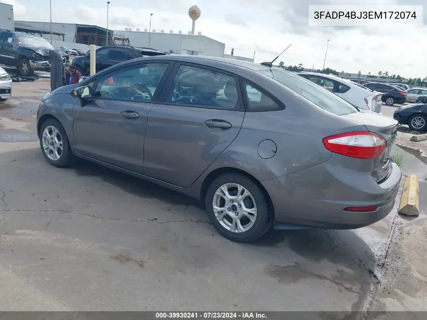 3FADP4BJ3EM172074 2014 Ford Fiesta Se