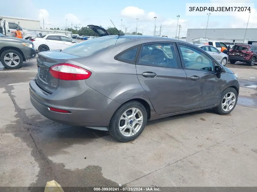 2014 Ford Fiesta Se VIN: 3FADP4BJ3EM172074 Lot: 39930241