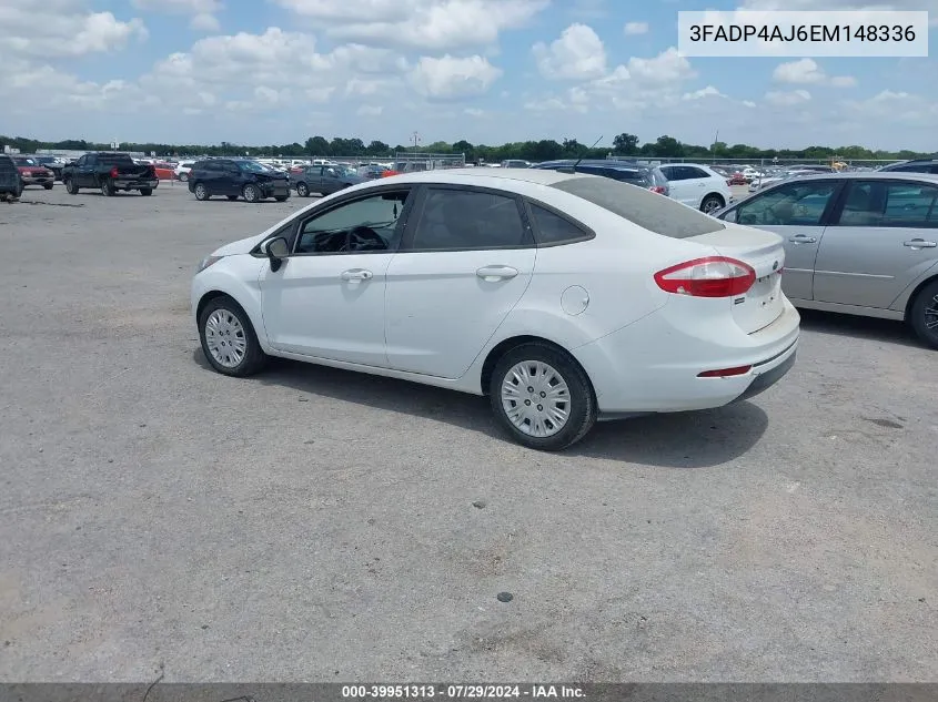 2014 Ford Fiesta S VIN: 3FADP4AJ6EM148336 Lot: 39951313