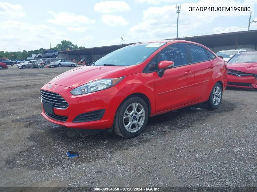 2014 Ford Fiesta Se VIN: 3FADP4BJ0EM199880 Lot: 39954850