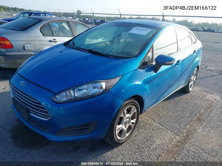 2014 Ford Fiesta Se VIN: 3FADP4BJ2EM166122 Lot: 39959816