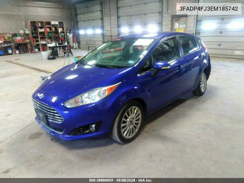 2014 Ford Fiesta Titanium VIN: 3FADP4FJ3EM185742 Lot: 39968017