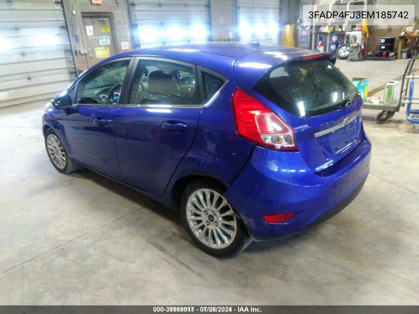 2014 Ford Fiesta Titanium VIN: 3FADP4FJ3EM185742 Lot: 39968017