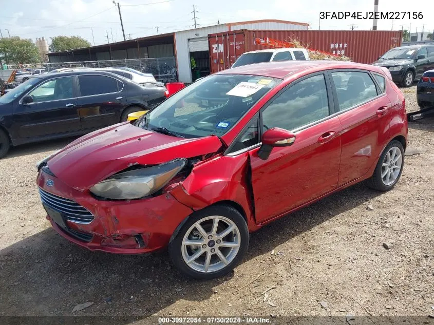 2014 Ford Fiesta Se VIN: 3FADP4EJ2EM227156 Lot: 39972054