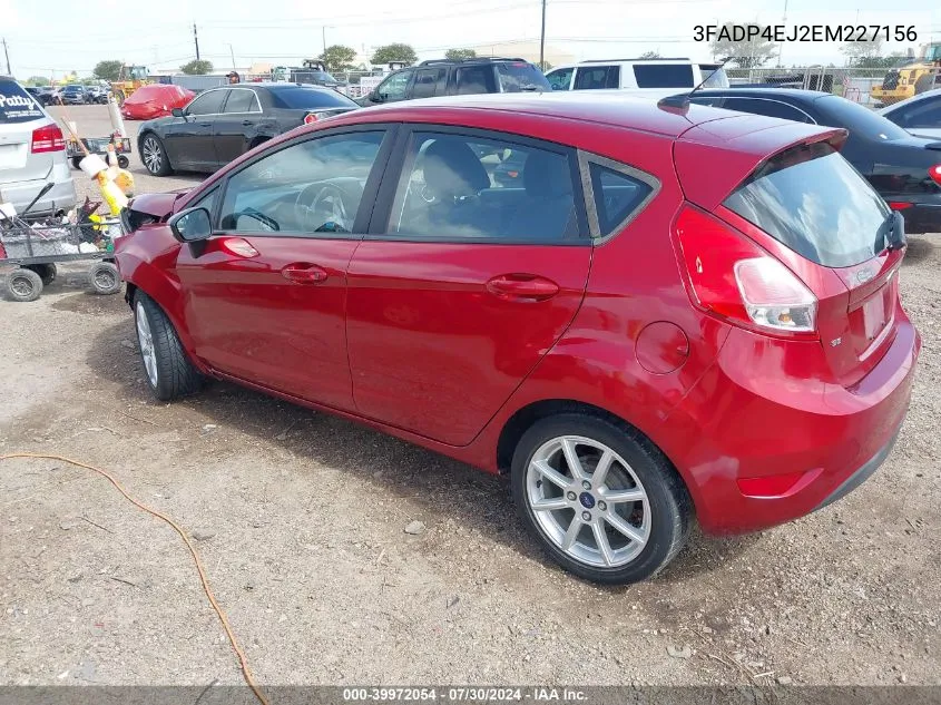 2014 Ford Fiesta Se VIN: 3FADP4EJ2EM227156 Lot: 39972054