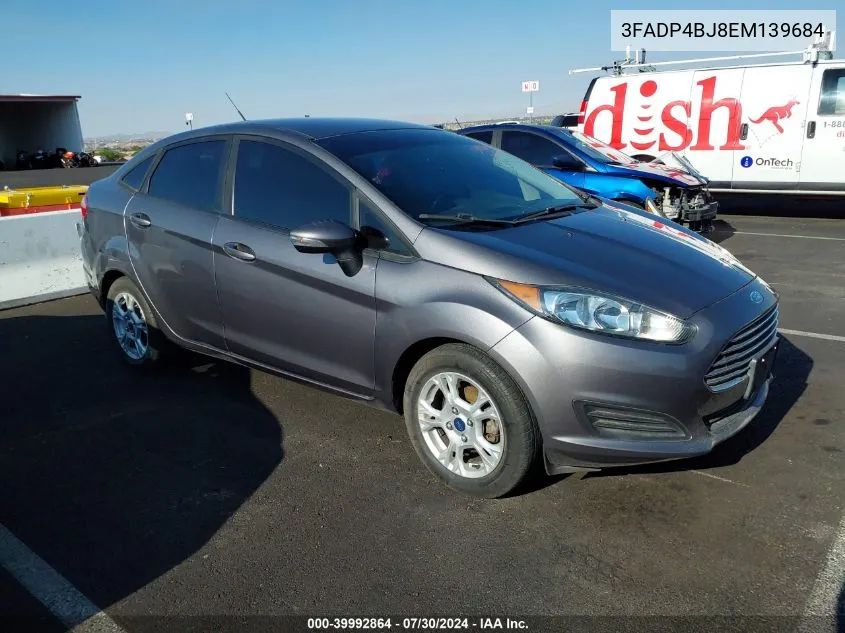 2014 Ford Fiesta Se VIN: 3FADP4BJ8EM139684 Lot: 39992864