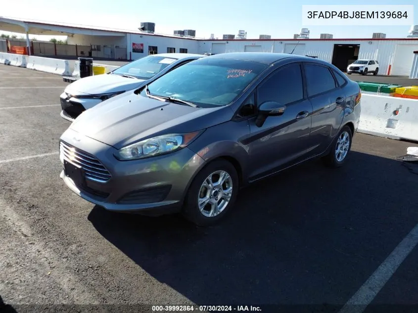 2014 Ford Fiesta Se VIN: 3FADP4BJ8EM139684 Lot: 39992864