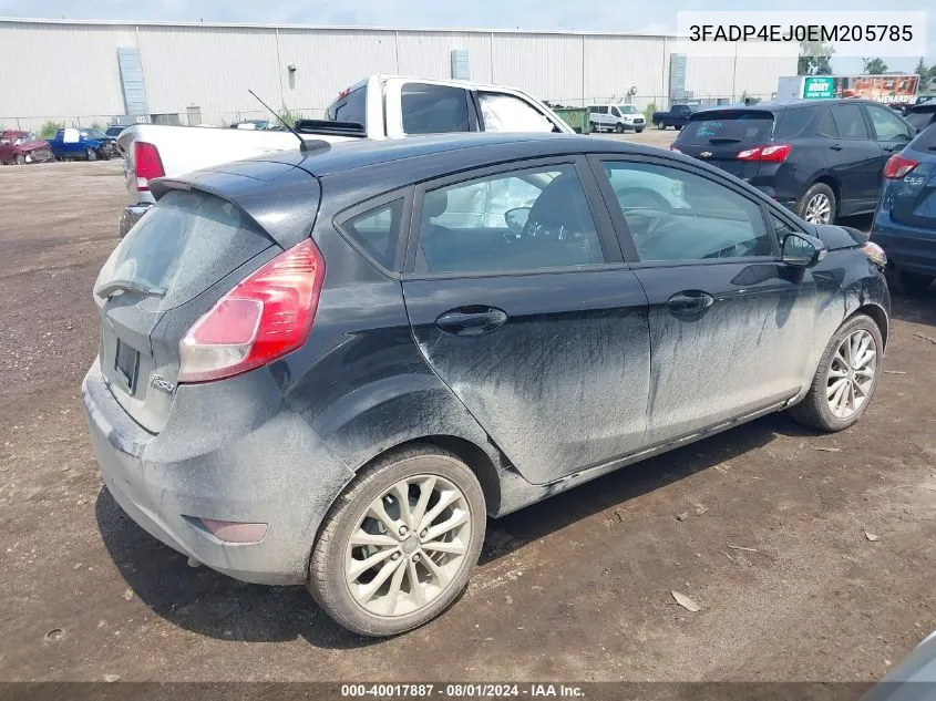 2014 Ford Fiesta Se VIN: 3FADP4EJ0EM205785 Lot: 40017887