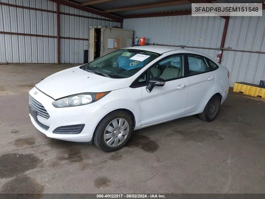 2014 Ford Fiesta Se VIN: 3FADP4BJ5EM151548 Lot: 40022517