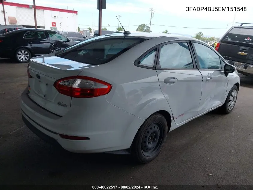 3FADP4BJ5EM151548 2014 Ford Fiesta Se