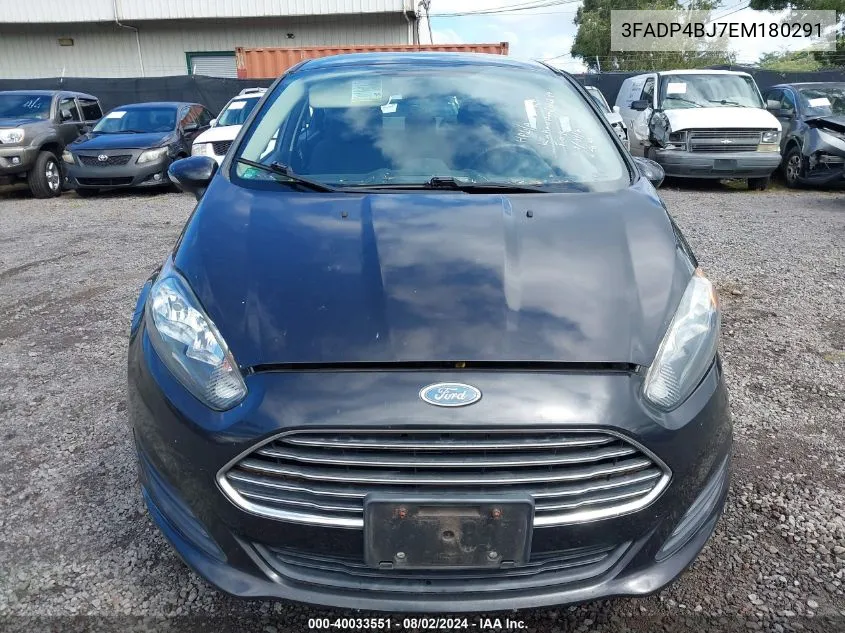 2014 Ford Fiesta Se VIN: 3FADP4BJ7EM180291 Lot: 40033551