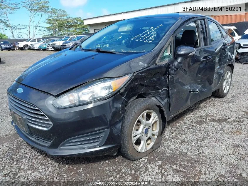 2014 Ford Fiesta Se VIN: 3FADP4BJ7EM180291 Lot: 40033551