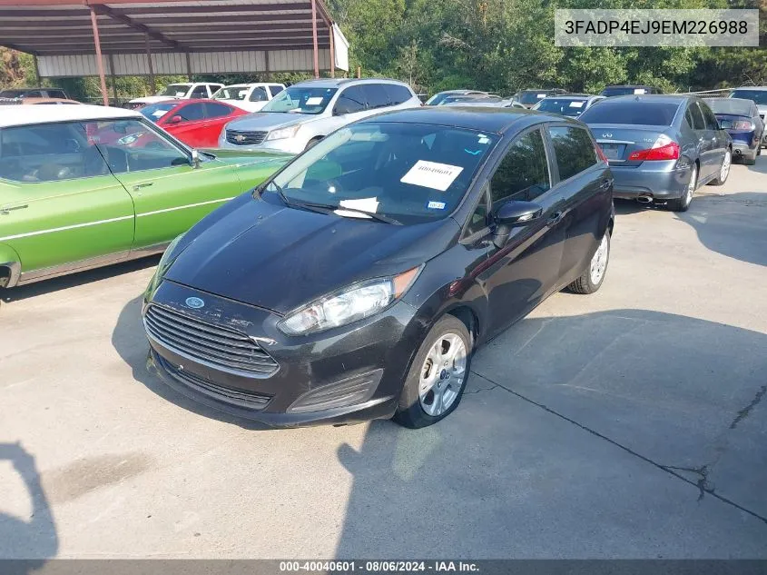 2014 Ford Fiesta Se VIN: 3FADP4EJ9EM226988 Lot: 40040601