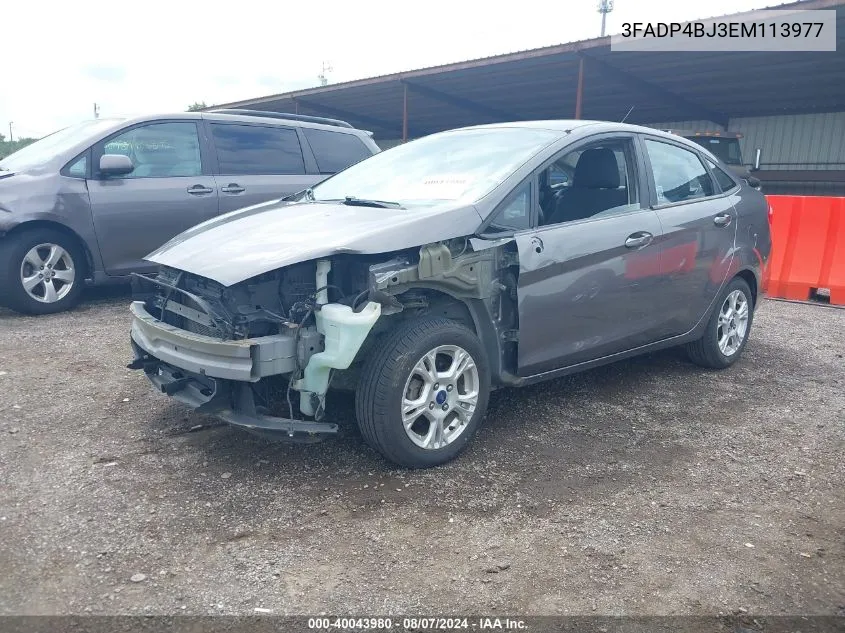 3FADP4BJ3EM113977 2014 Ford Fiesta Se