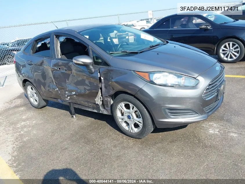 2014 Ford Fiesta Se VIN: 3FADP4BJ2EM117471 Lot: 40044141