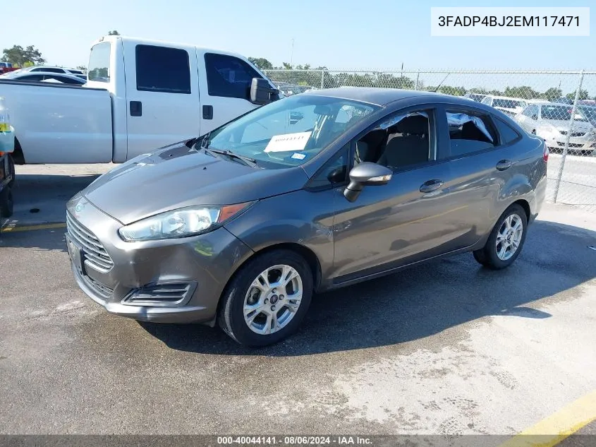 2014 Ford Fiesta Se VIN: 3FADP4BJ2EM117471 Lot: 40044141