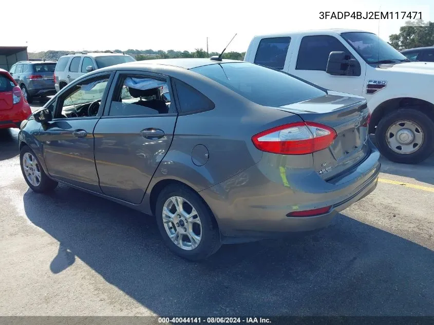 2014 Ford Fiesta Se VIN: 3FADP4BJ2EM117471 Lot: 40044141