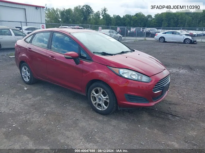 2014 Ford Fiesta Se VIN: 3FADP4BJ0EM110390 Lot: 40047588