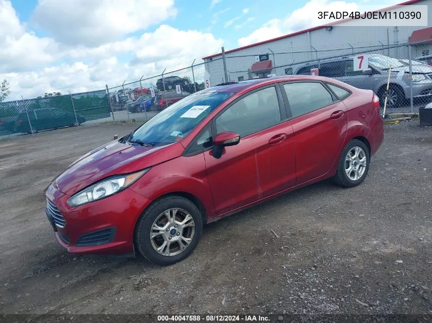 2014 Ford Fiesta Se VIN: 3FADP4BJ0EM110390 Lot: 40047588