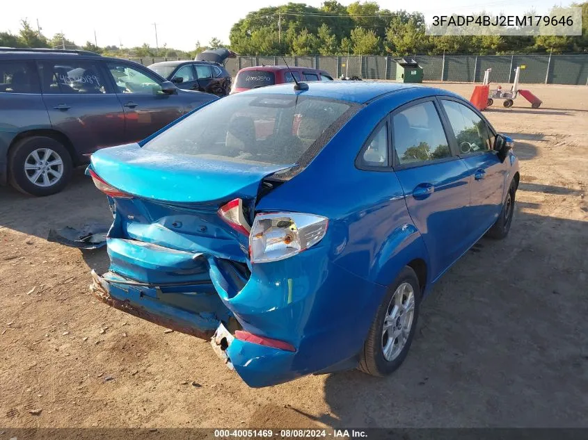 2014 Ford Fiesta Se VIN: 3FADP4BJ2EM179646 Lot: 40051469