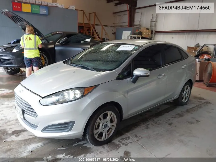 2014 Ford Fiesta Se VIN: 3FADP4BJ4EM174660 Lot: 40057847