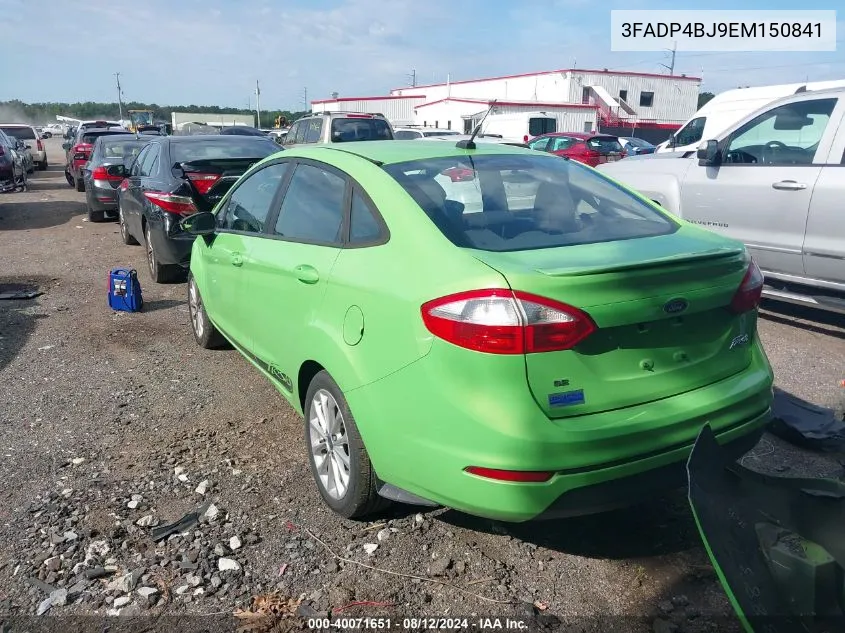 3FADP4BJ9EM150841 2014 Ford Fiesta Se