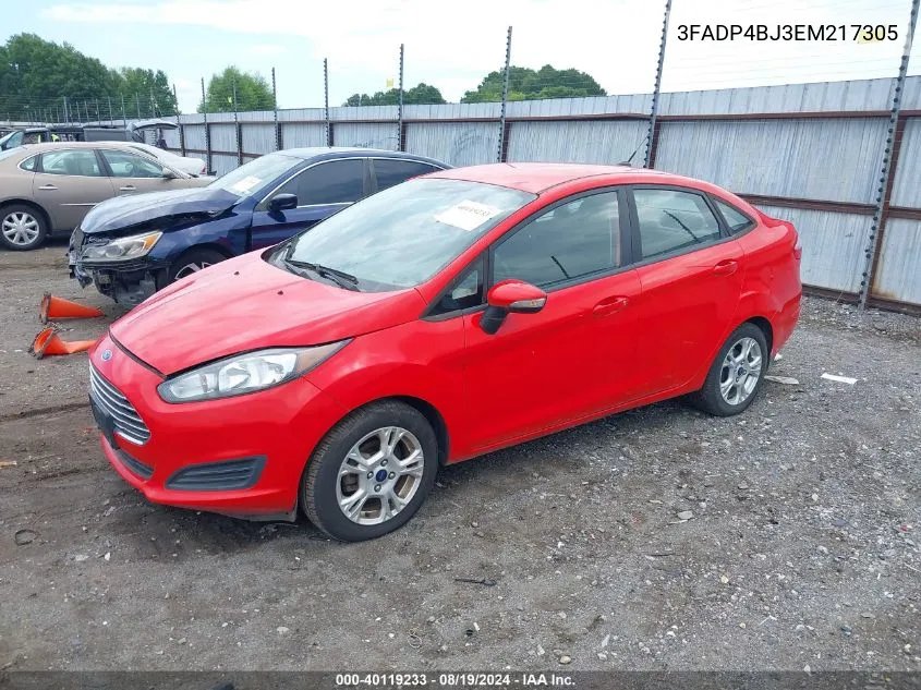 2014 Ford Fiesta Se VIN: 3FADP4BJ3EM217305 Lot: 40119233