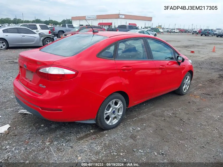 2014 Ford Fiesta Se VIN: 3FADP4BJ3EM217305 Lot: 40119233