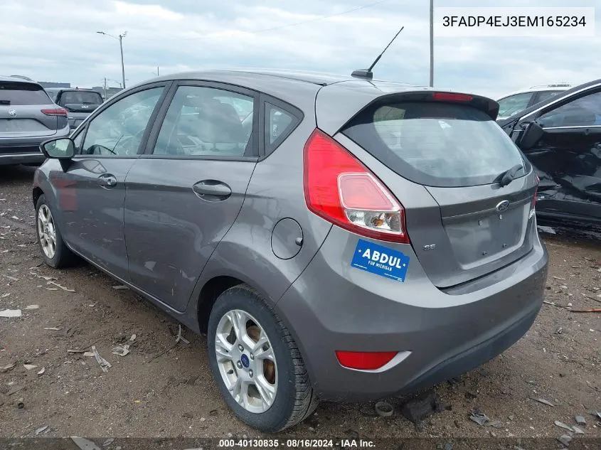 2014 Ford Fiesta Se VIN: 3FADP4EJ3EM165234 Lot: 40130835