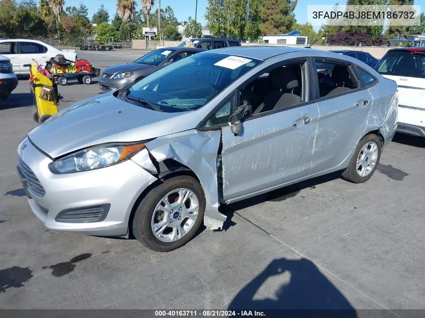 2014 Ford Fiesta Se VIN: 3FADP4BJ8EM186732 Lot: 40163711