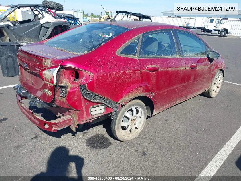 2014 Ford Fiesta Se VIN: 3FADP4BJ0EM241299 Lot: 40203466