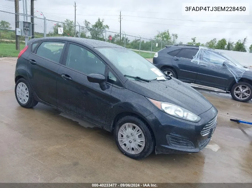 2014 Ford Fiesta S VIN: 3FADP4TJ3EM228450 Lot: 40233477