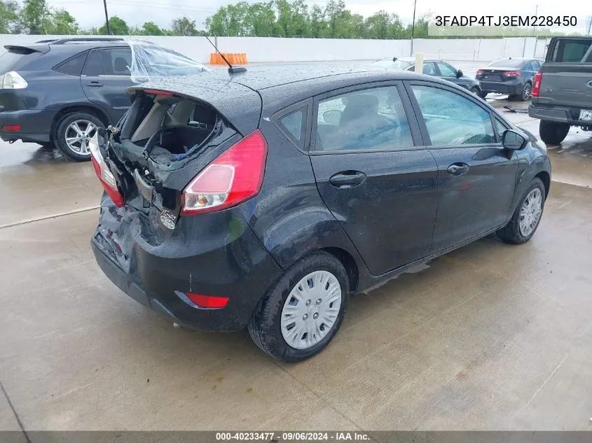 2014 Ford Fiesta S VIN: 3FADP4TJ3EM228450 Lot: 40233477