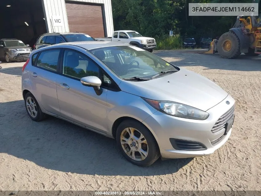 2014 Ford Fiesta Se VIN: 3FADP4EJ0EM114662 Lot: 40238813