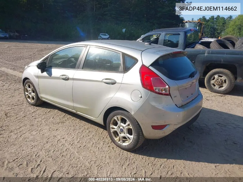 2014 Ford Fiesta Se VIN: 3FADP4EJ0EM114662 Lot: 40238813