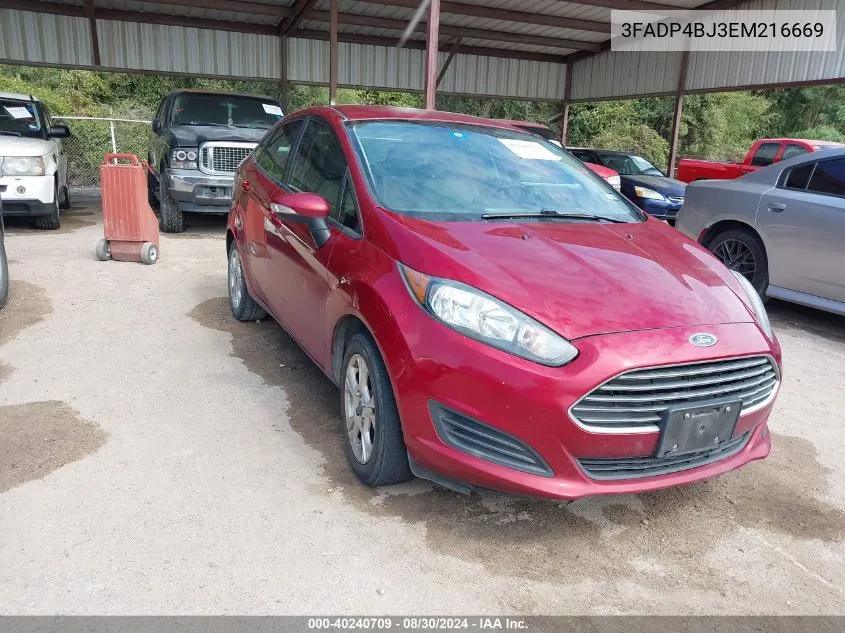 3FADP4BJ3EM216669 2014 Ford Fiesta Se