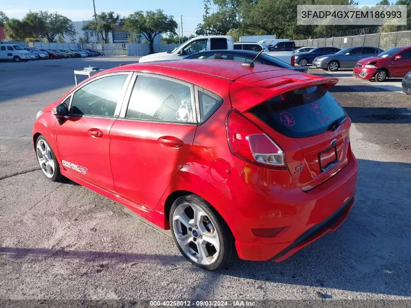 2014 Ford Fiesta St VIN: 3FADP4GX7EM186993 Lot: 40258012