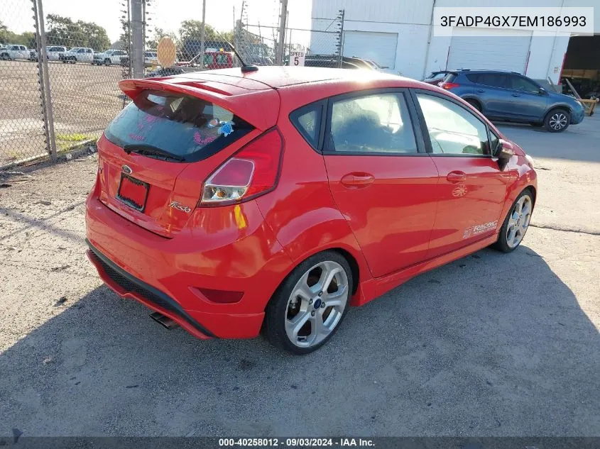 2014 Ford Fiesta St VIN: 3FADP4GX7EM186993 Lot: 40258012