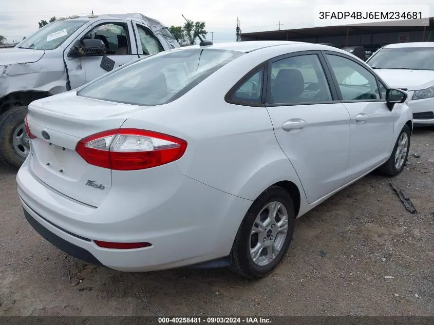 3FADP4BJ6EM234681 2014 Ford Fiesta Se