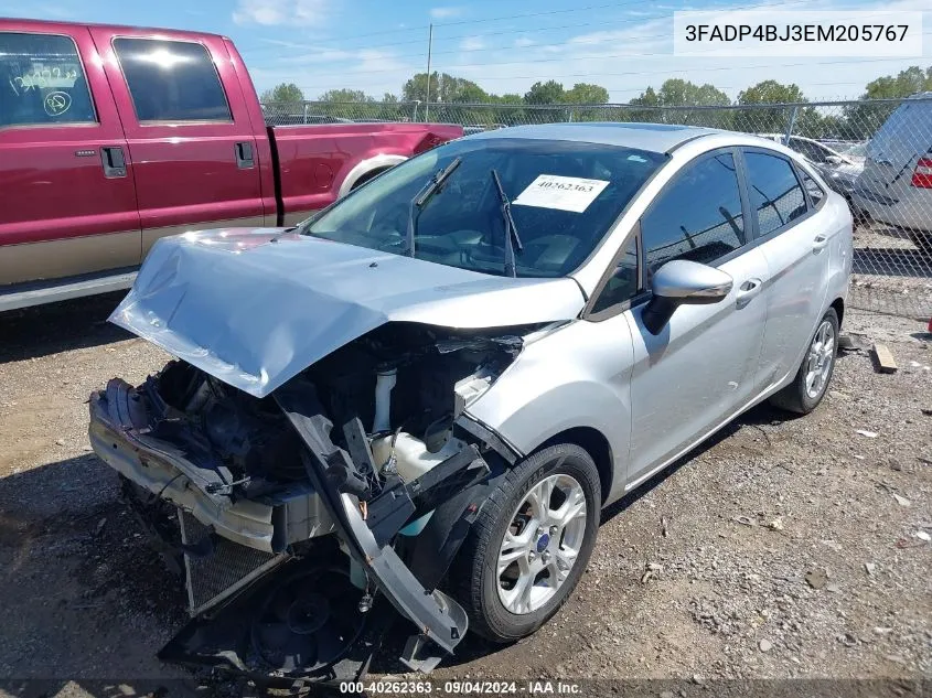 2014 Ford Fiesta Se VIN: 3FADP4BJ3EM205767 Lot: 40262363