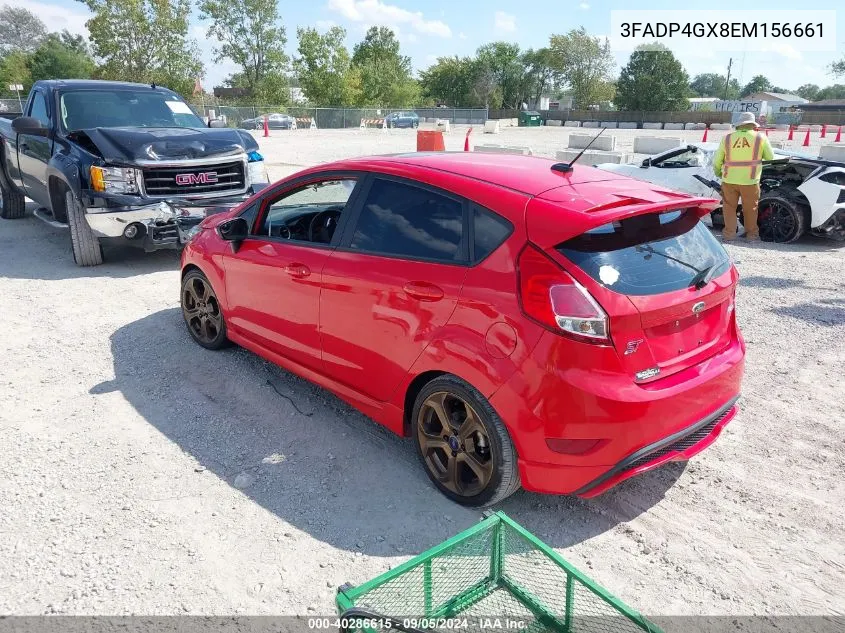 2014 Ford Fiesta St VIN: 3FADP4GX8EM156661 Lot: 40286615