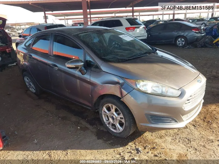 2014 Ford Fiesta Se VIN: 3FADP4BJ8EM151589 Lot: 40294863