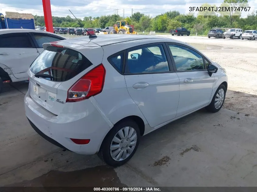 2014 Ford Fiesta S VIN: 3FADP4TJ2EM174767 Lot: 40300786